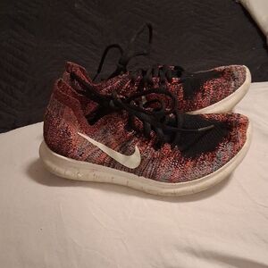 Nike Red and Black Knit Sneakers